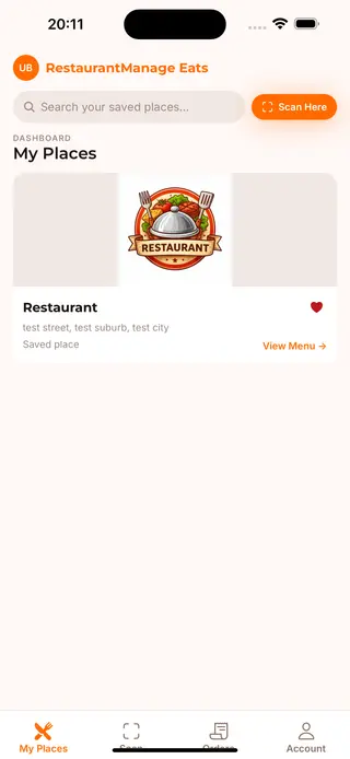 تطبيق العميل RestaurantManage — تطبيق الطلب بعلامة المطعم التجارية